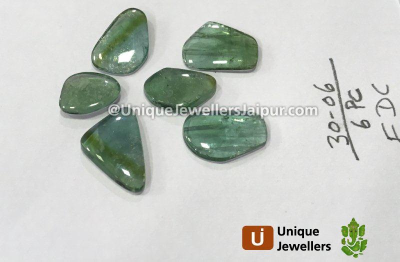 Greenish Blue Tourmaline Smooth Slices