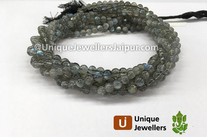 Labradorite Smooth Round Beads