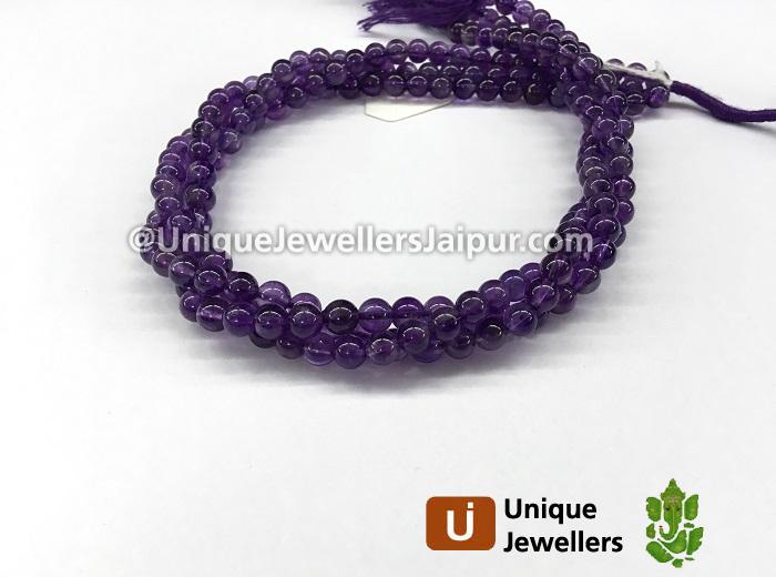 Amethyst Smooth Round Beads