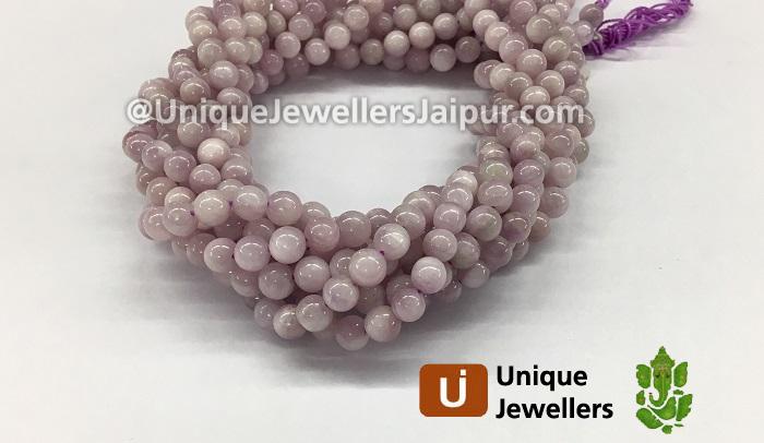 Kunzite Smooth Round Beads