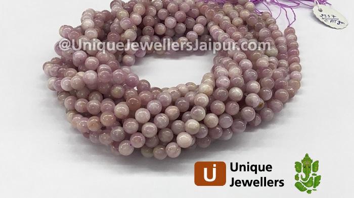 Kunzite Smooth Round Beads