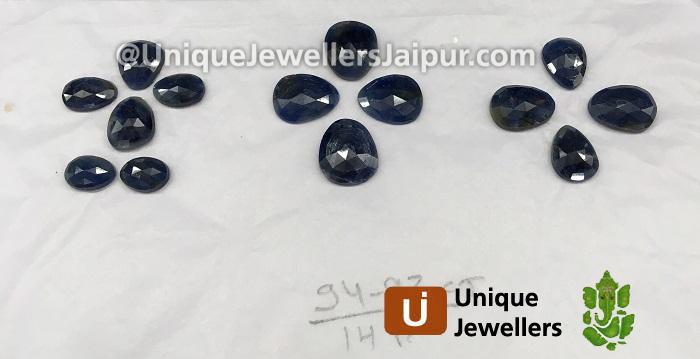 Blue Sapphire Rose Cut Slices