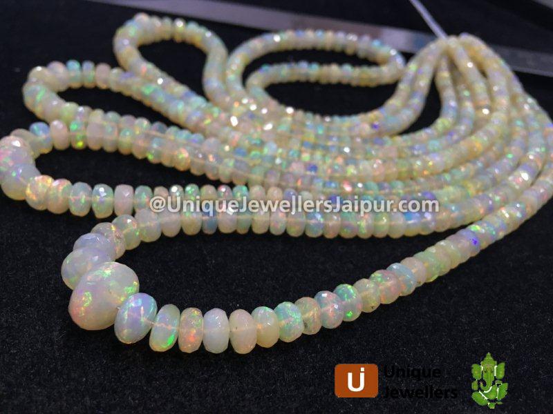 Yellow Ethiopian Opal Faceted Roundelle Beads