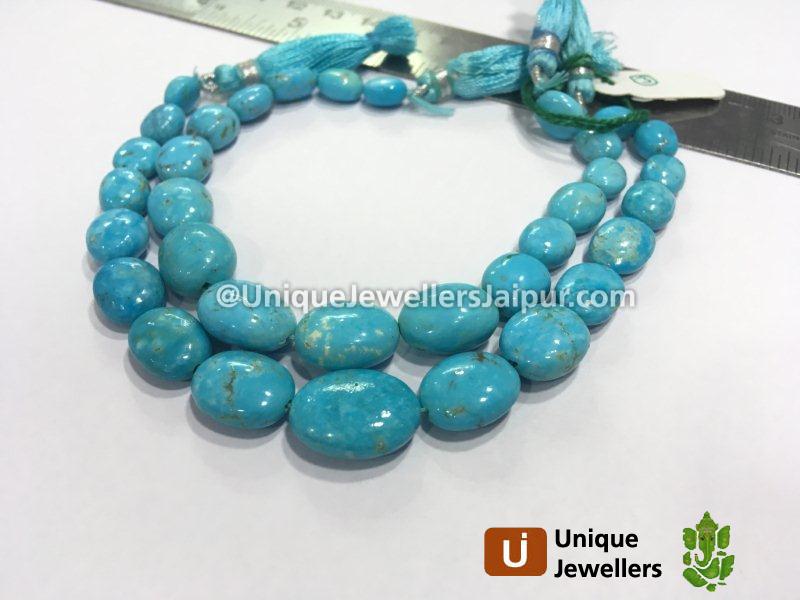 Sleeping Beauty Turquoise Oval Nugget Beads