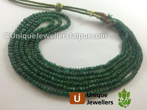 Emerald Smooth Roundelle Beads