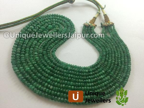 Emerald Smooth Roundelle Beads