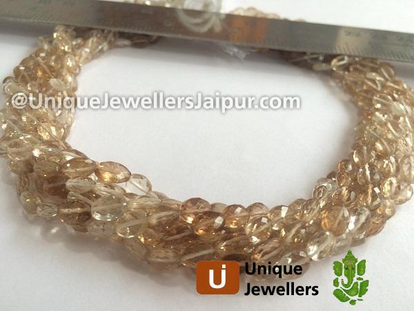 Brown Imperial Topaz Faceted Oval Beads