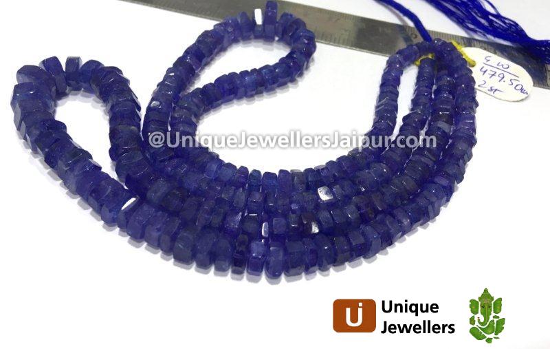 Tanzanite Step Cut Roundelle Beads