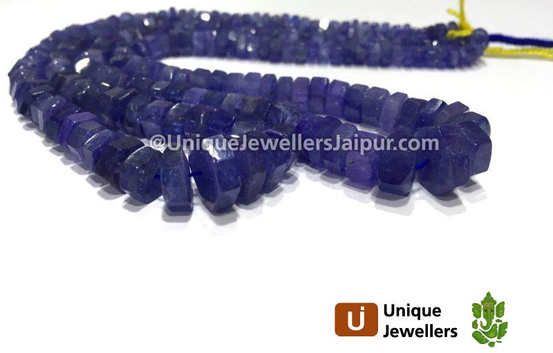 Tanzanite Step Cut Roundelle Beads