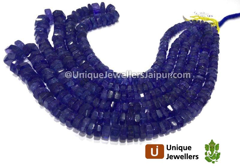 Tanzanite Step Cut Roundelle Beads