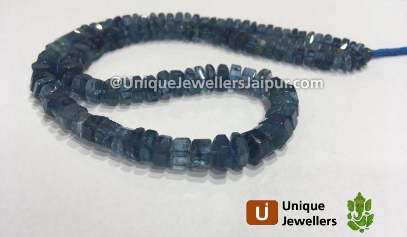 Santa Maria Aquamarine Step Cut Roundelle Beads