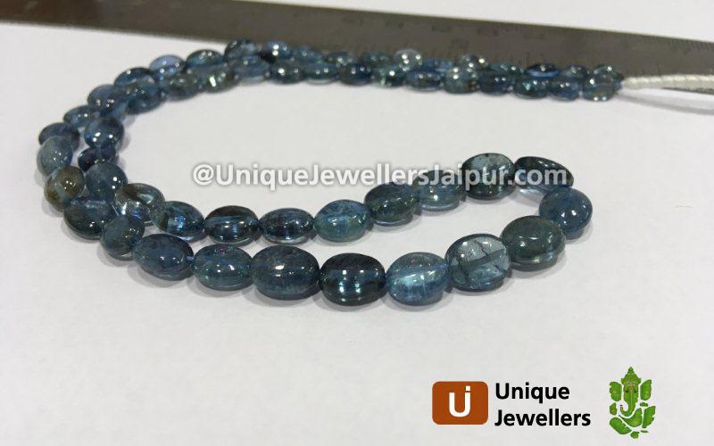 Santa Maria Aquamarine Deep Smooth Oval Beads