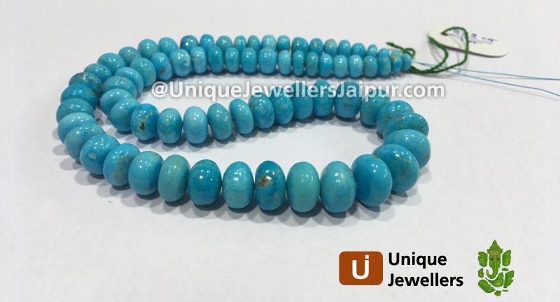 Sleeping Beauty Turquoise Far Smooth Roundelle Beads