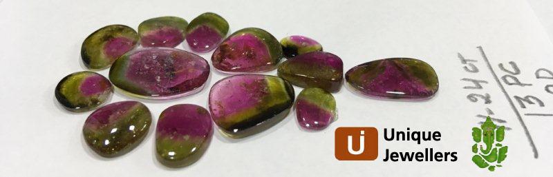 Watermelon Tourmaline Smooth Slices