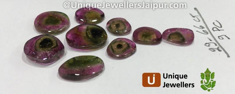 Watermelon Tourmaline Smooth Slices