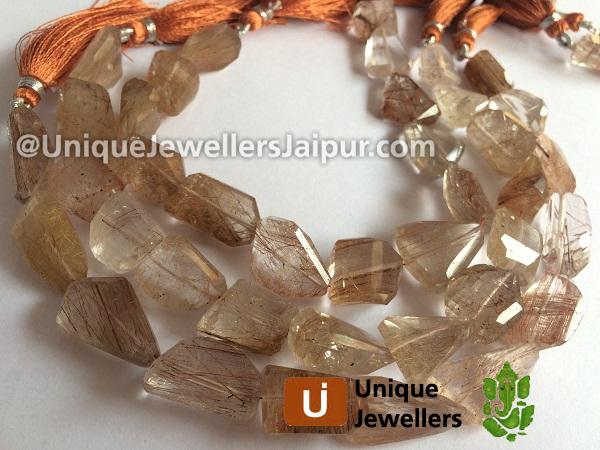 Copper Rutail Faceted Nugget Beads