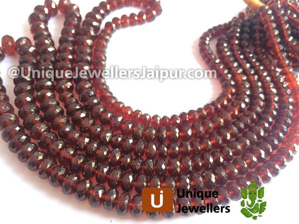 Spessartite Far Faceted Roundelle Beads