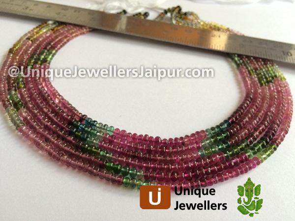 Tourmaline Smooth Roundelle Beads