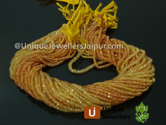 Yellow Sapphire Faceted Roundelle Beads
