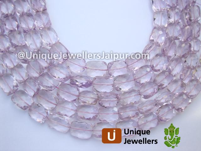 Pink Amethyst Faceted Chicklet Beads