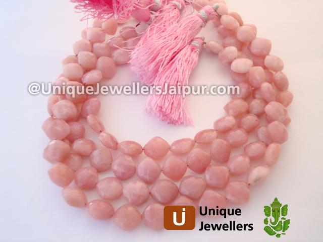 Pink Opel Faceted Kite Beads