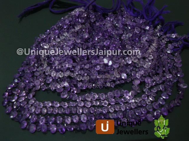 Amethyst Cut Oval Beads