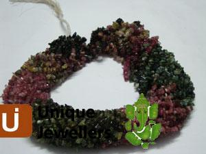 Multi Turmuline Uncut Chips Beads