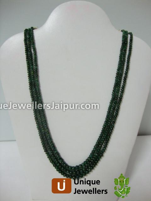 Dark Emerald Plain Roundelle Beads