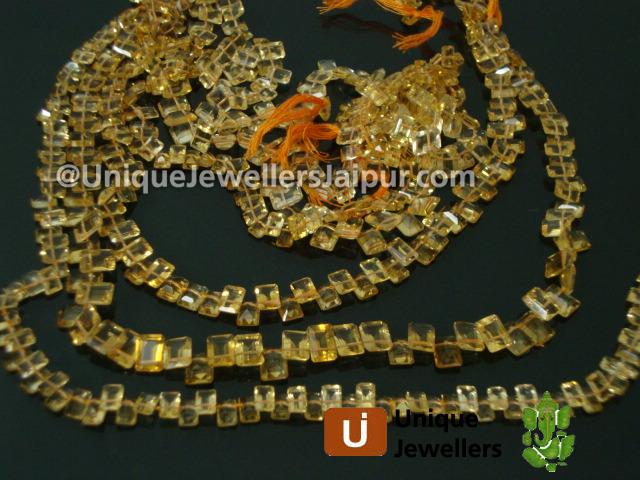 Citrine Cut Baguette Beads