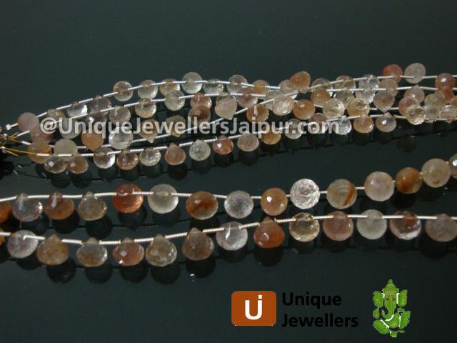 Copper Rutail Faceted Onion Beads
