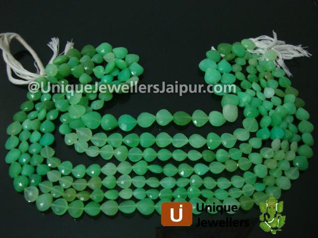 Crsoprase Faceted Heart Beads