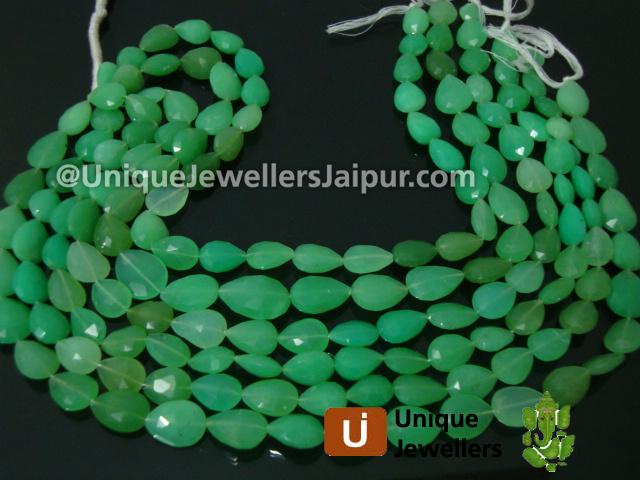 Crsoprase Faceted Pear Beads