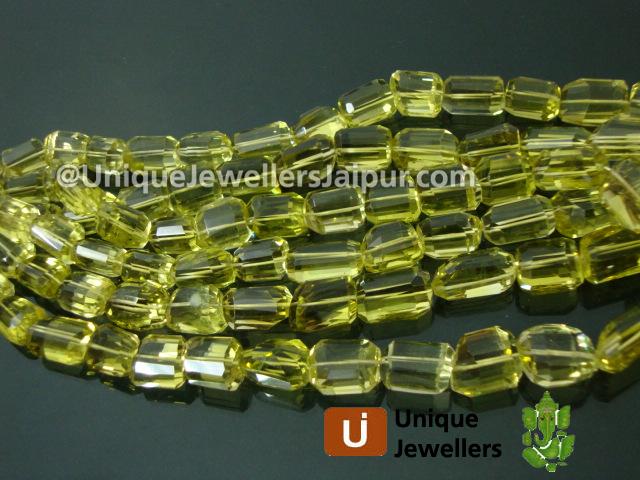 Lemon Quartz Faceted Nugget Beads