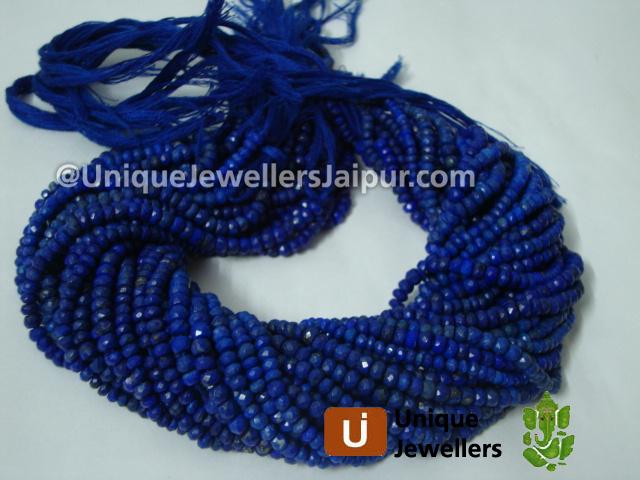 Lapis Faceted Roundelle Beads