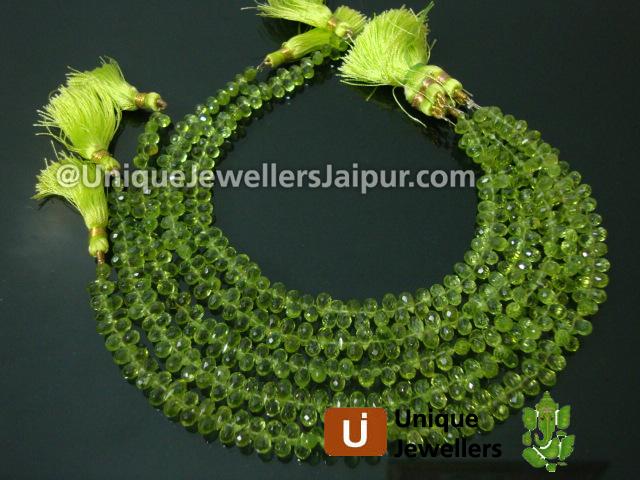 Peridot Faceted Drop Beads