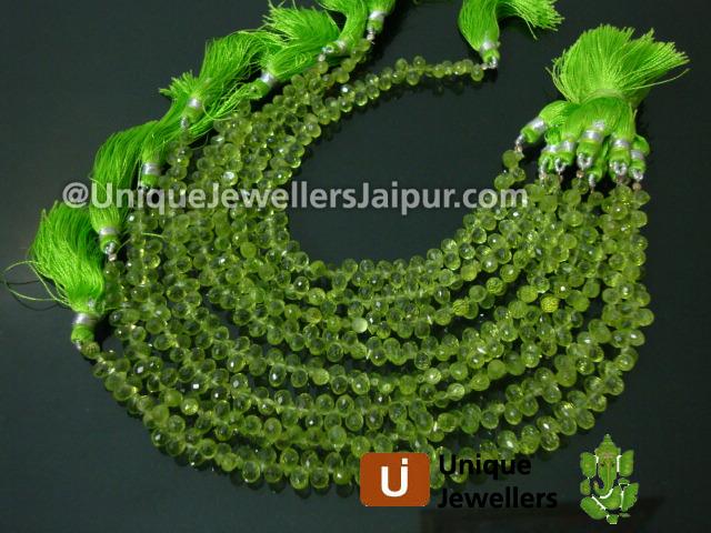 Peridot Faceted Drop Beads