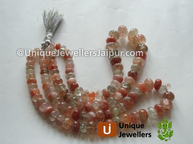 Multi Sunstone Plain Roundelle Beads