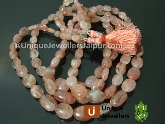 Sunstone Plain Oval Beads