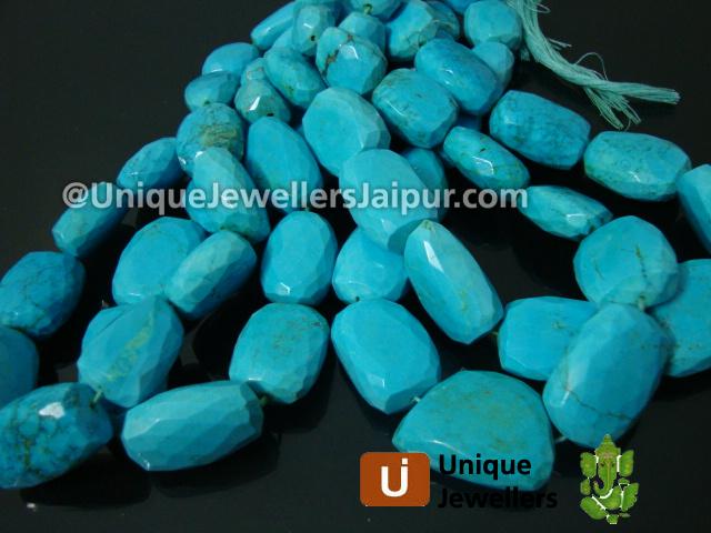 Turquise Faceted Nugget Beads