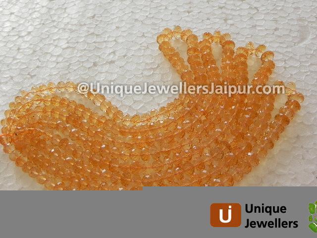 Citrine Concave Cut Roundelle Beads