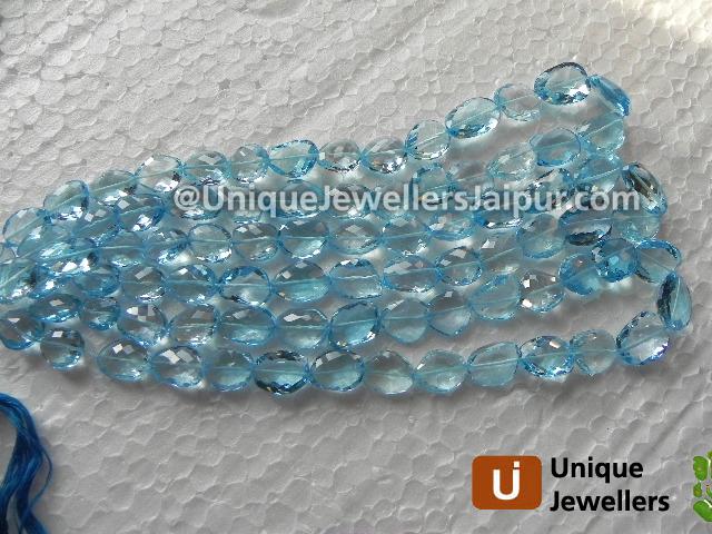 Sky Blue Topaz Faceted Nugget Beads