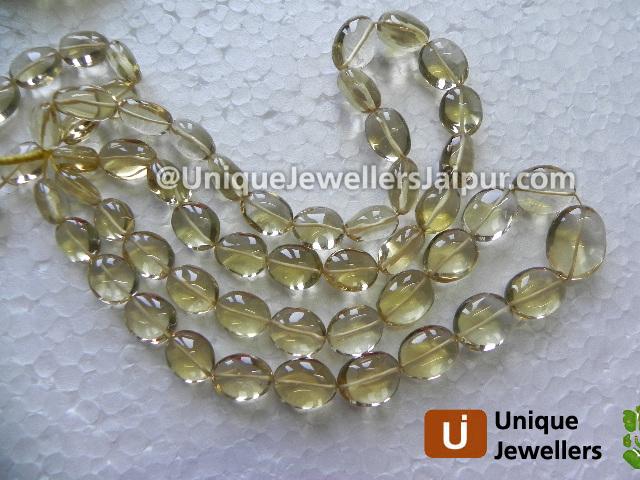 Champagne Quartz Plain Oval Nugget Beads