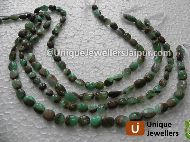 Green Opal Plain Nugget Beads