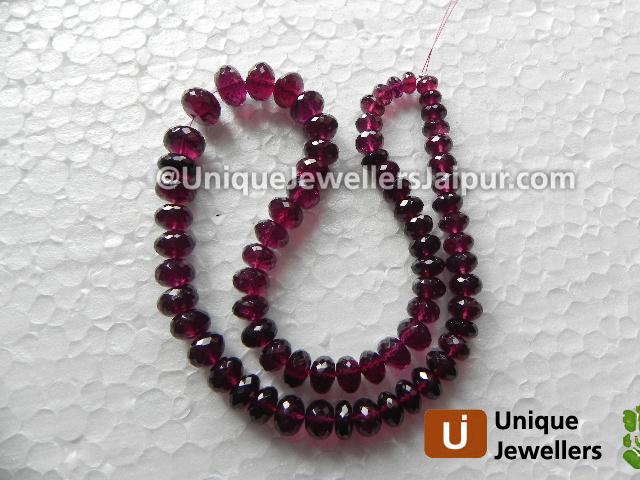 Rhodolite Garnet Far Faceted Roundelle Beads