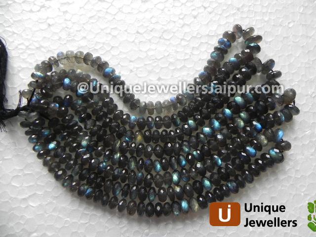 Labradorite Faceted Roundelle Beads