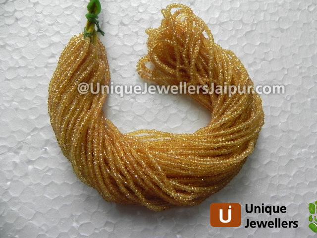 Yellow Sapphire Faceted Roundelle Beads