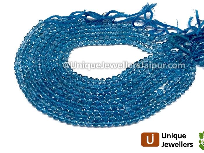 Swiss Blue Topaz Faceted Round Beads