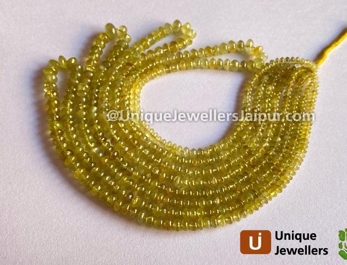 Chrysoberyl Smooth Roundelle Beads