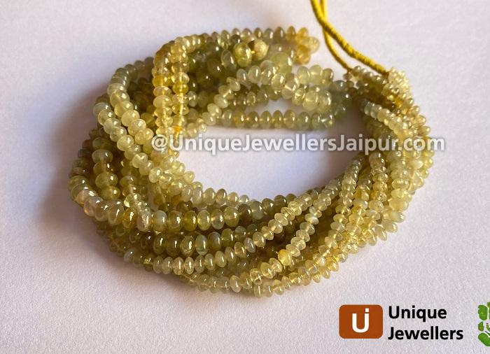 Chrysoberyl Smooth Roundelle Beads