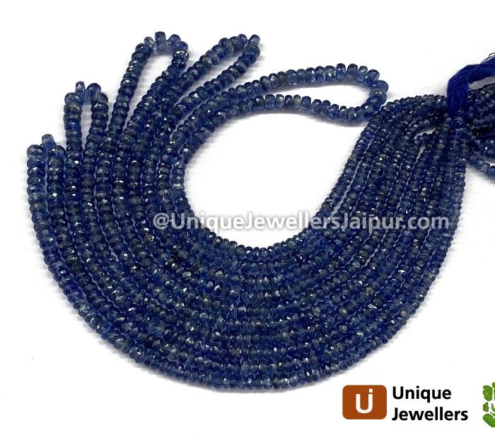 Kyanite Faceted Roundelle Beads